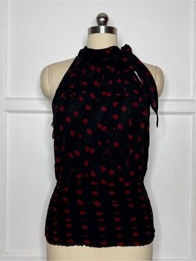 White House Black Market polkadot top